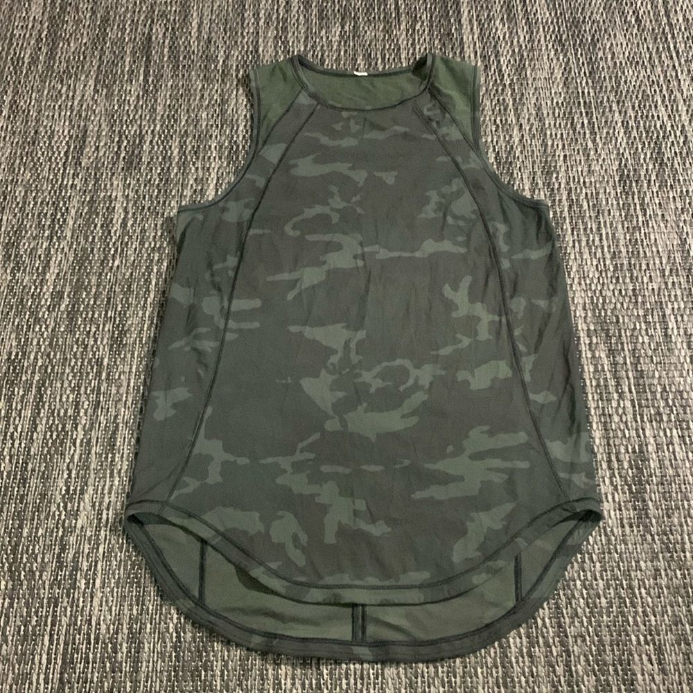 Lululemon Sculpt Tank Incognito Camo Multi Gator Green